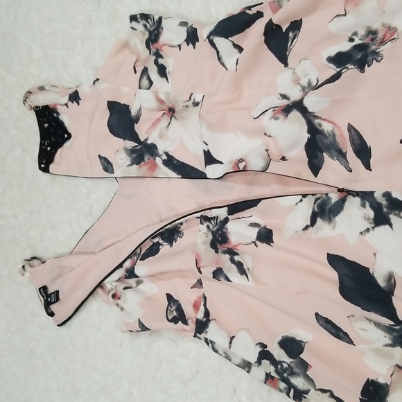 Aqua Floral Pattern Sleeveless Midi Dress. S - Picture 11 of 13